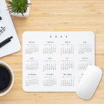 Einfache Zuhause Office 2024 Volljähriger Kalender Mousepad<br><div class="desc">Maßgeschneiderte,  elegante Skripttypografie,  schlicht Schwarz-Weiß,  Jahreskalender 2024,  Staub- und Farbschutzmousepad mit rutschsicherem Rücken,  für Zuhause und Büro. Es ist ein großartiges Geschenk für Freunde,  Familie,  Kollegen,  Mitarbeiter,  für Ferien,  Weihnachten,  neue Jahre.</div>