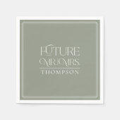 Einfache Zukunft, das Duschpapier von Frau Green C Serviette (Vorderseite)