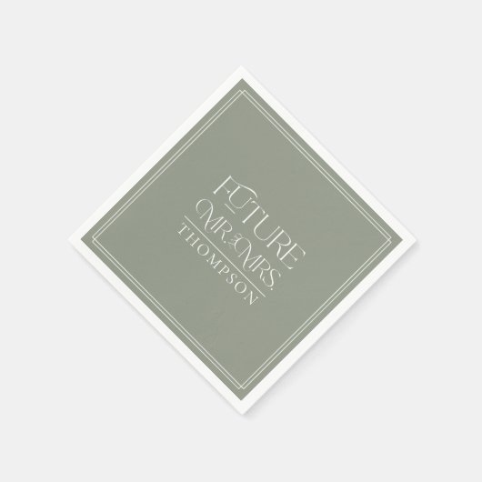 Einfache Zukunft, das Duschpapier von Frau Green C Serviette (Ecke)