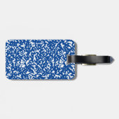 Einfache Zusammensetzung Blau und Weiß Notebook Gepäckanhänger (Rückseite horizontal)