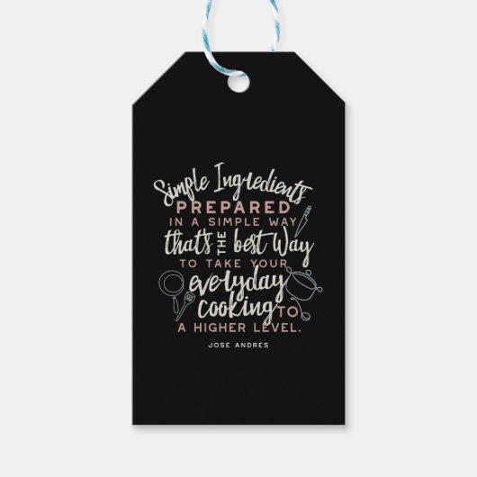 Einfache Zutaten und tägliche Kochkurse Geschenkanhänger (Vorderseite)