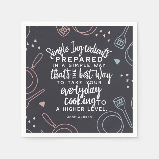 Einfache Zutaten und tägliche Kochkurse Serviette (Vorderseite)
