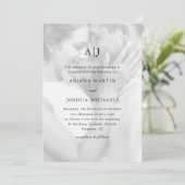 Einfache Zwei-Foto-Hochzeit mit Overlay Einladung (Stehend Vorderseite)