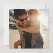 Einfache Zwei-Foto-Kalligrafie-Hochzeit speichern  (Rückseite)