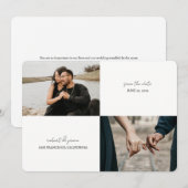 Einfache Zwei-Foto-Save-The-Date-Karte Save The Date (Vorne/Hinten)