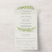 Einfache Zweigstelle für feierliche Hochzeit All In One Einladung (Innen Boden)