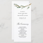 Einfache Zweigstellen-Hochzeitsprogramme Programm (Vorne/Hinten)