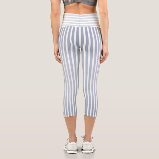 Einfache, zweiseitige Dekoration in Streifen und K Capri Leggings (Rückseite)