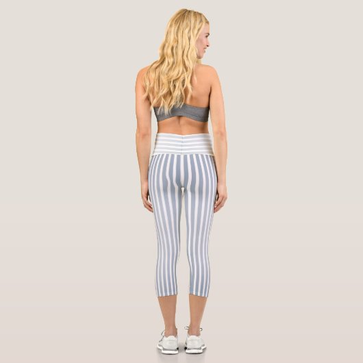 Einfache, zweiseitige Dekoration in Streifen und K Capri Leggings (Rückseite)