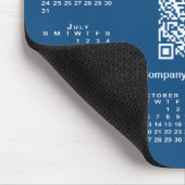 Einfacher 2026-Kalender-Geschäfts-QR-Code auf Blau Mousepad (Ecke)