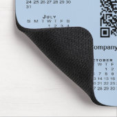 Einfacher 2026-Kalender-Geschäfts-QR-Code Hellblau Mousepad (Ecke)