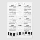 Einfacher 2026-Kalender mit Klaviertasten | Magnet (Vorderseite)