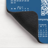 Einfacher 2027-Kalender-Geschäfts-QR-Code Blau Mousepad (Ecke)