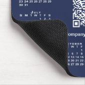 Einfacher 2027-Kalender-Geschäfts-QR-Code Marinebl Mousepad (Ecke)
