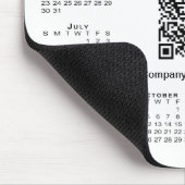 Einfacher 2027-Kalender-Geschäfts-QR-Code Weiß Mousepad (Ecke)