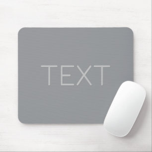 Einfacher 3-dimensional aussehender Text Grau Mousepad