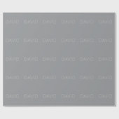 Einfacher 3-dimensionaler Text | Grau Geschenkpapier (Flach)