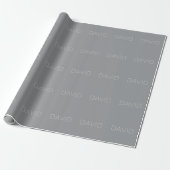 Einfacher 3-dimensionaler Text | Grau Geschenkpapier (Ungerollt)