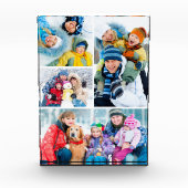 Einfacher 4-FotoCollage Akryllischer Foto Block (Vorderseite)