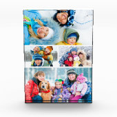Einfacher 4-FotoCollage Akryllischer Foto Block (Vorderseite)
