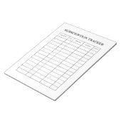 Einfacher Abonnement-Tracker Notizblock (angewinkelt)