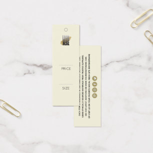 Einfacher Add Your Logo Yellow Clothing Price Tag