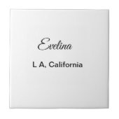 Einfacher add your name text place city custo fliese (Vorderseite)