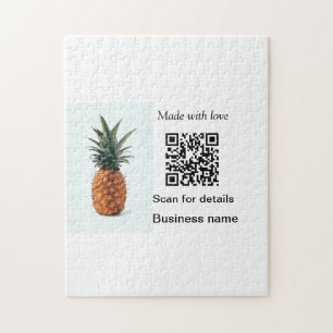 Einfacher Ananas-Frucht-Lebensmittel-Q-R-Code-Gesc Puzzle