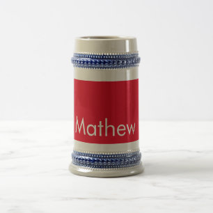 einfacher Anfangsbuchstabe Monogramm fügen Sie Ihr Bierglas