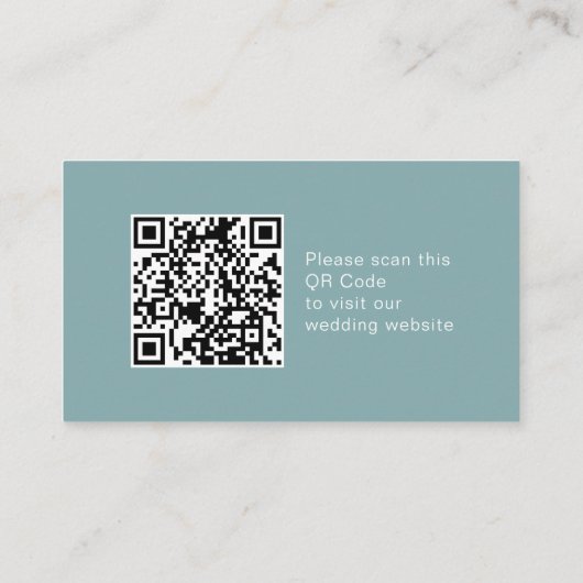 Einfacher aquamariner QR-Code online UAWG Begleitkarte (Rückseite)