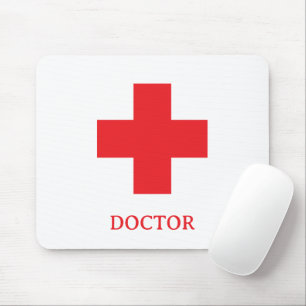 Einfacher Arzt MEDIZIN & Erste Hilfe, Kreuz, Krank Mousepad