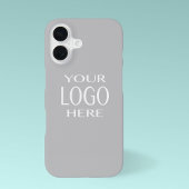 Einfacher Austausch von Logos | Light Gray iPhone 16 Hülle