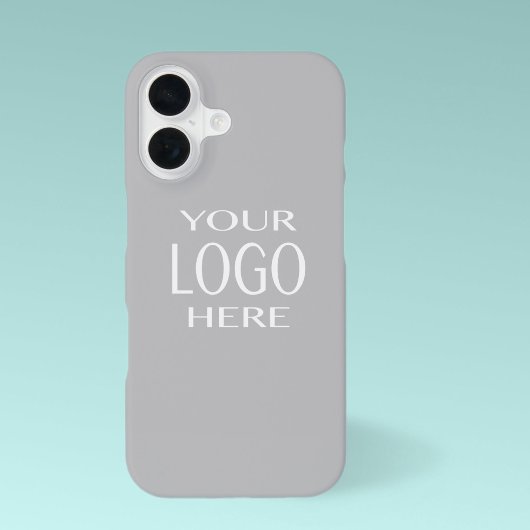 Einfacher Austausch von Logos | Light Gray iPhone 16 Hülle