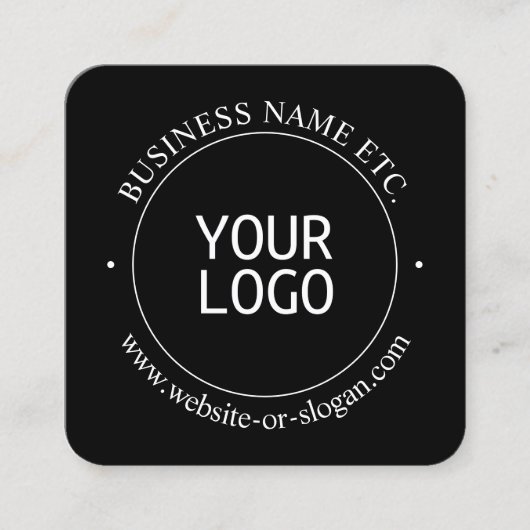 Einfacher Austausch von Logos und benutzerdefinier Quadratische Visitenkarte (Vorderseite)
