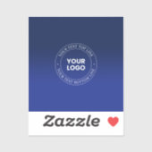 Einfacher Austausch von Logos und Text | Dunkelbla Aufkleber (Blatt)