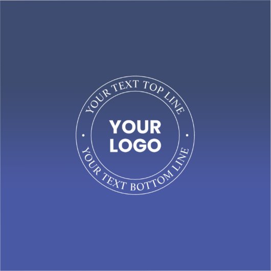 Einfacher Austausch von Logos und Text | Dunkelbla Aufkleber (Vorderseite)