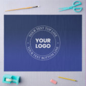 Einfacher Austausch von Logos und Text | Dunkelbla Seidenpapier (Basteln)