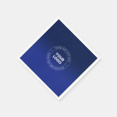 Einfacher Austausch von Logos und Text | Dunkelbla Serviette (Ecke)