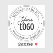 Einfacher Austausch von Logos und Text transparent Aufkleber (Blatt)