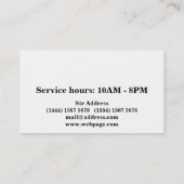 Einfacher Barber Visitenkarte (Rückseite)