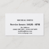 Einfacher Barberladen Visitenkarte (Rückseite)