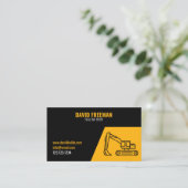 Einfacher Bau von Gelb- und Schwarzbaggern Visitenkarte (Stehend Vorderseite)