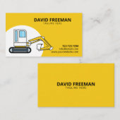 Einfacher Bau von Gelb- und Weißbaggern Visitenkarte (Vorne/Hinten)