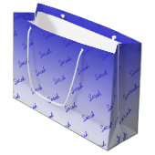 Einfacher bearbeitbarer Name | Bearbeitbar beliebi Große Geschenktüte (Vorderseite Schrägansicht)