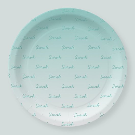 Einfacher bearbeitbarer Name | Bearbeitbar beliebi Pappteller