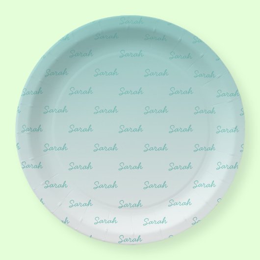 Einfacher bearbeitbarer Name | Bearbeitbar beliebi Pappteller