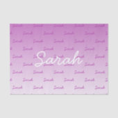 Einfacher bearbeitbarer Name | Bearbeitbar beliebi Seidenpapier (Vorderseite)