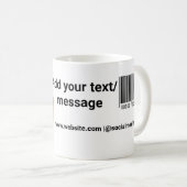 einfacher benutzerdefinierter Barcode fügen Sie Ih Kaffeetasse (VorderseiteRechts)