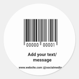 einfacher benutzerdefinierter Barcode fügen Sie Ih Runder Aufkleber