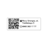 Einfacher benutzerdefinierter Design-QR-Code Büroa Permastempel (Design)